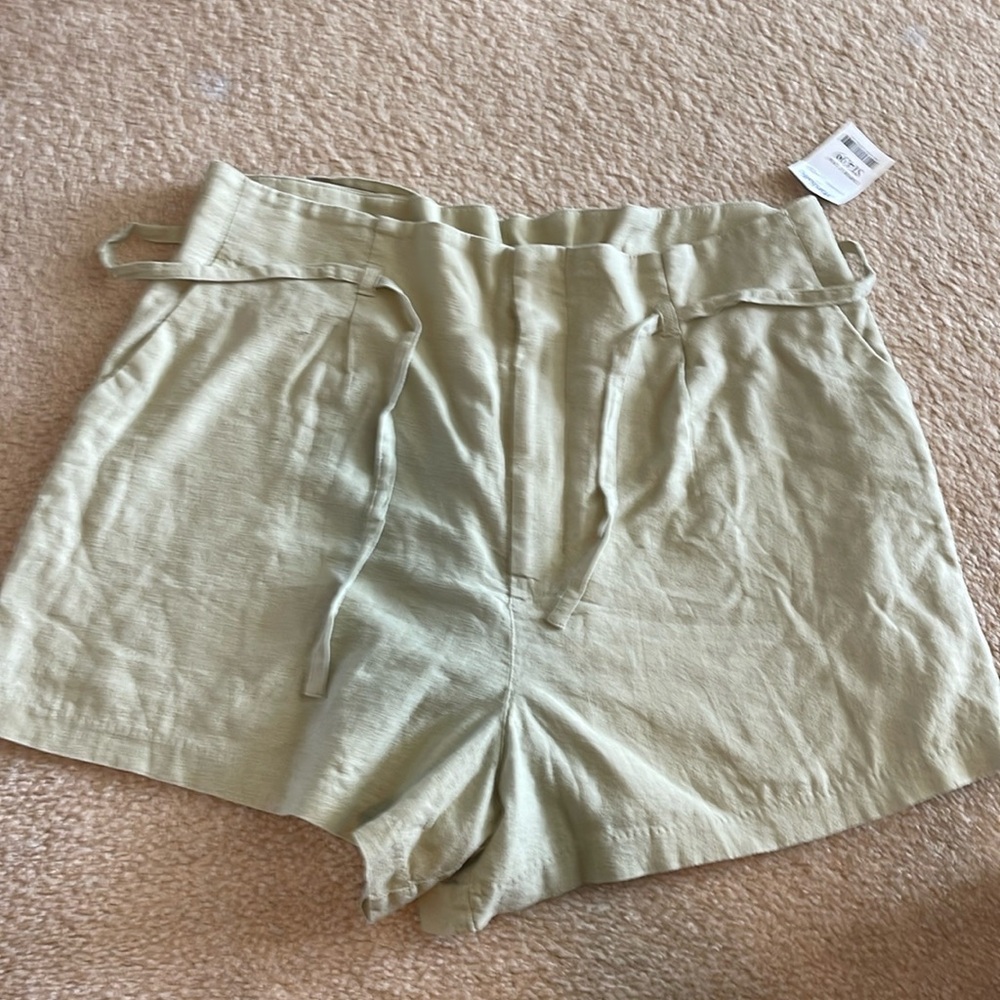 Abercrombie and Fitch paper bag shorts with belt